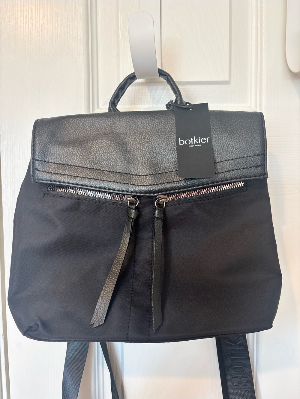 Botkier Black Nylon and Leather Men's Backpack